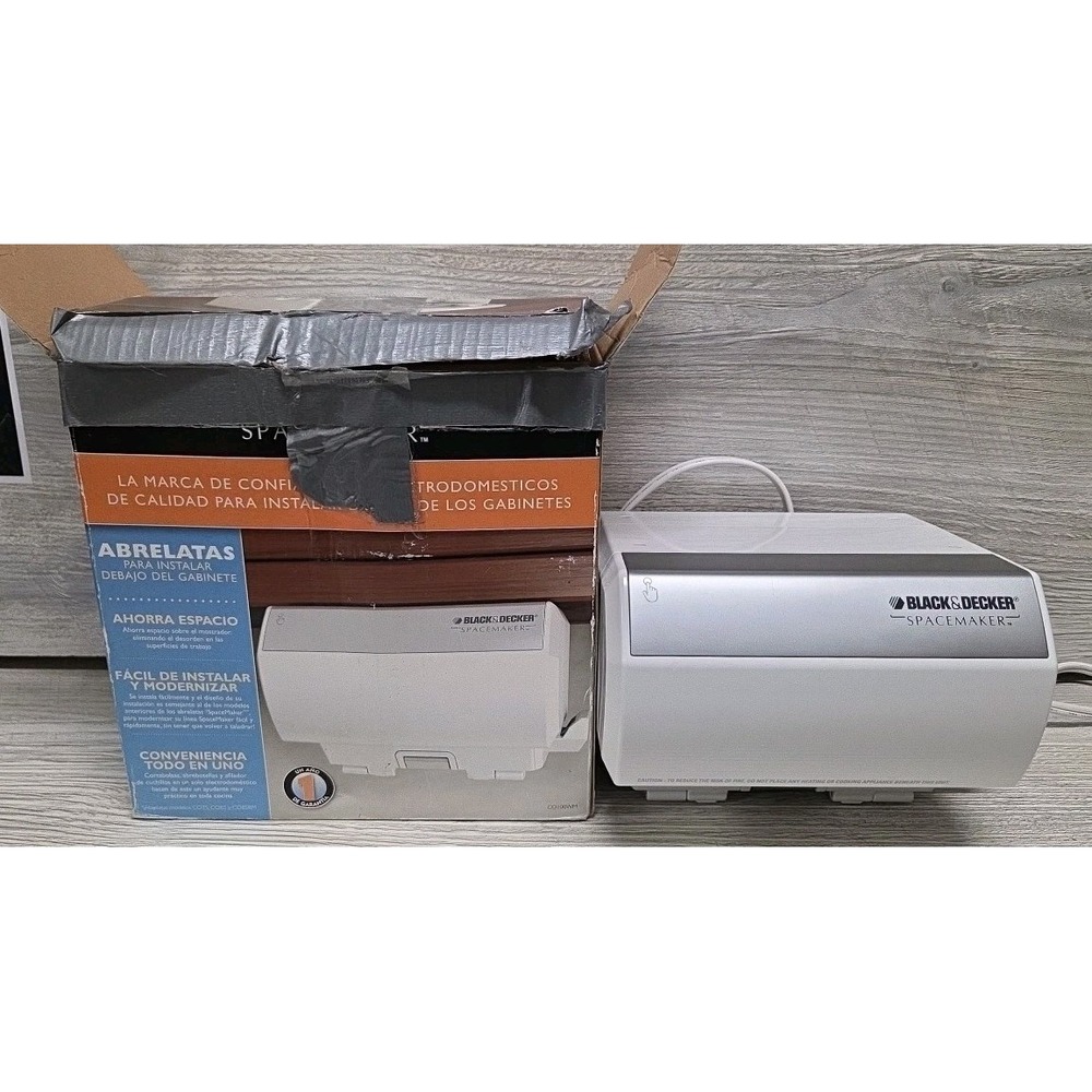Black & Decker Spacemaker Under Cabinet Can Opener CO100WM White Used E9